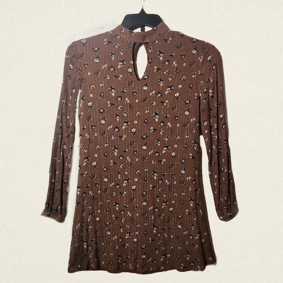 XS Chelsea & Violet Long Sleeve Floral Mini Dress - Picture 1 of 6